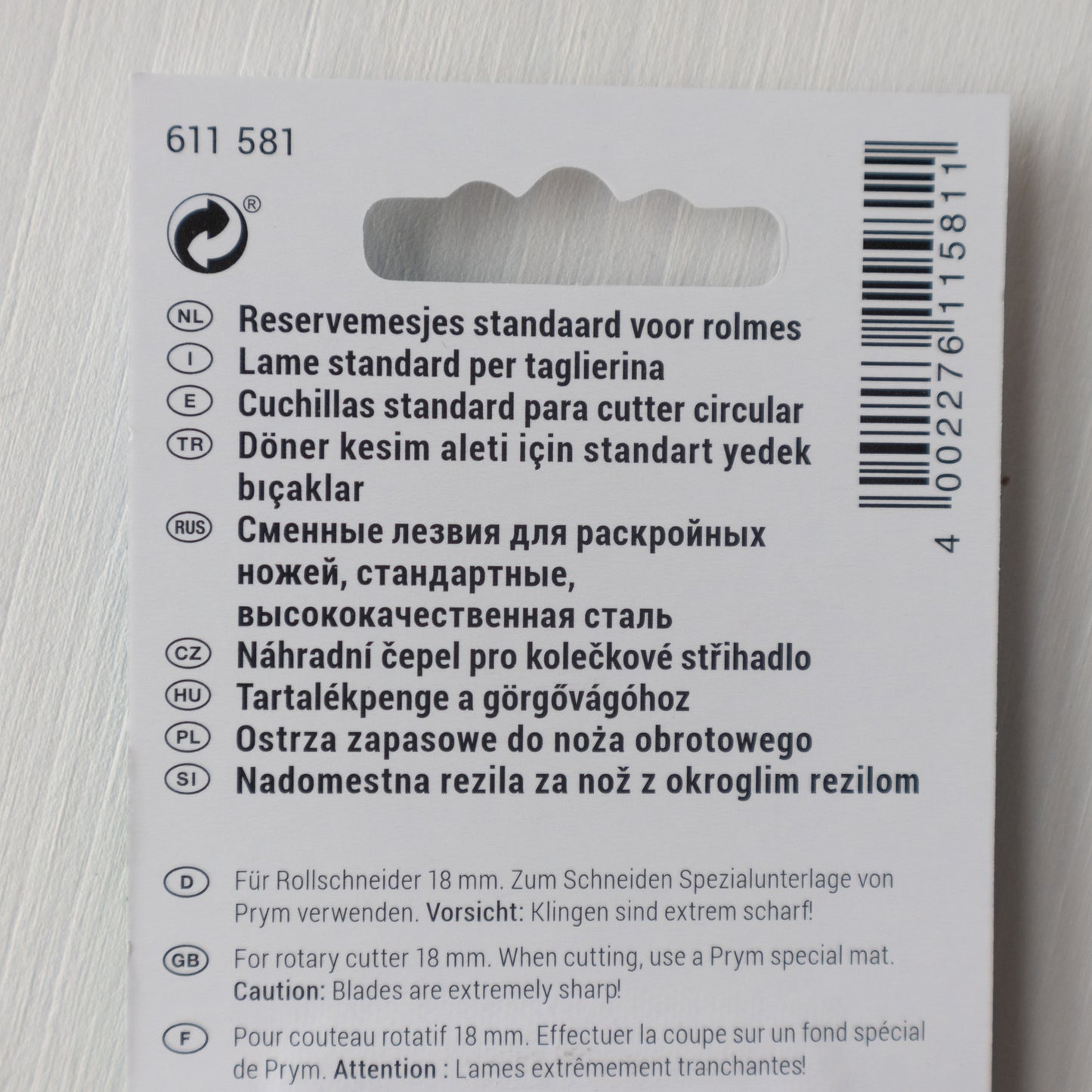 Ersatzklingen für Rollschneider 18 mm (2 Stück)