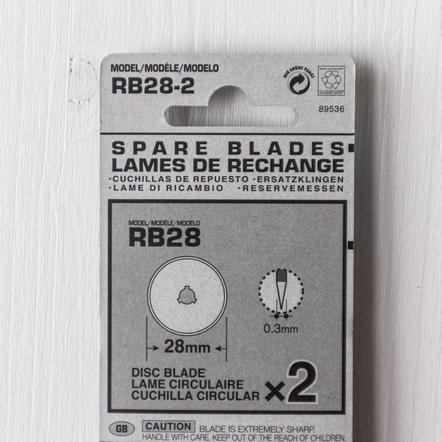 Ersatzklingen für Olfa Mini-Rollschneider 28 mm (2 Stück)