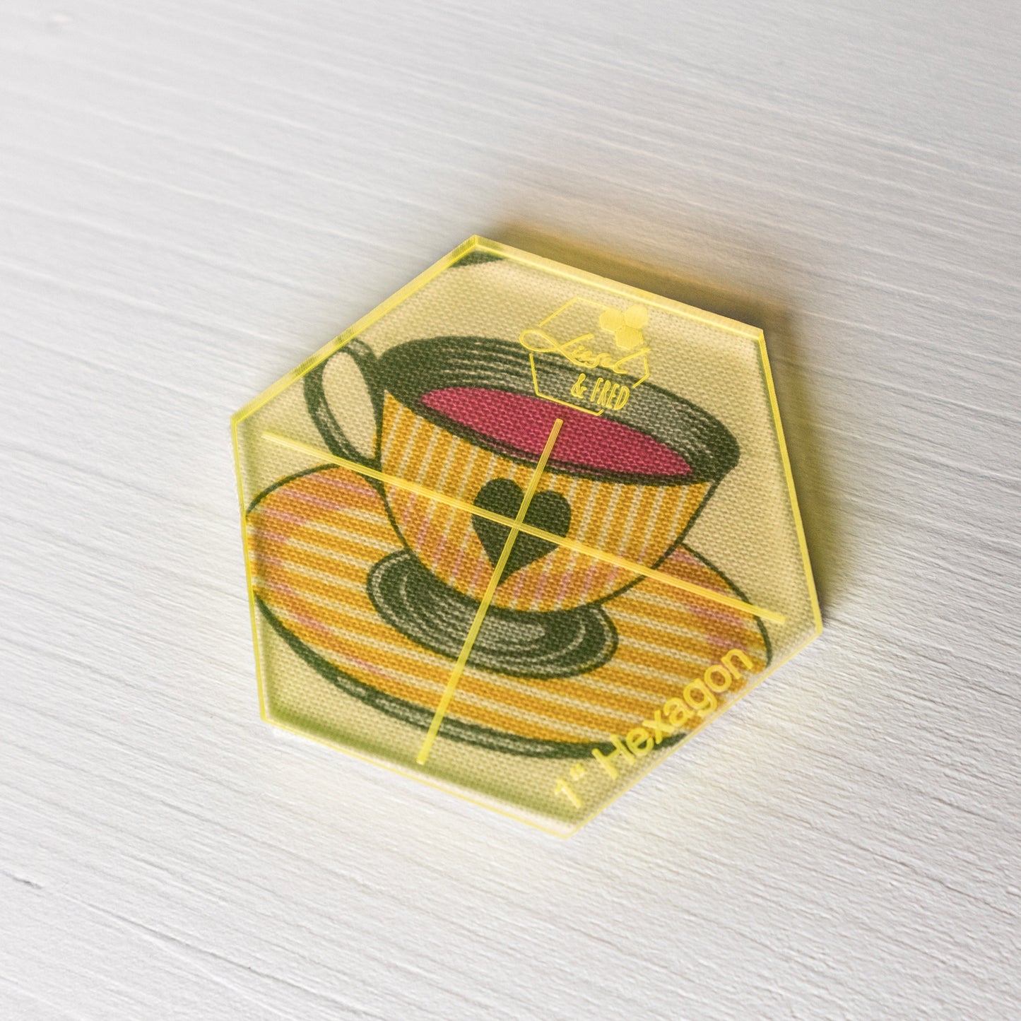 1"-Hexagon-Acrylschablone