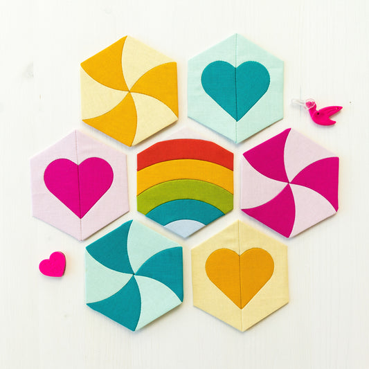 Download - Tumbling Hexies EPP EPP English Paper Piecing Lieseln